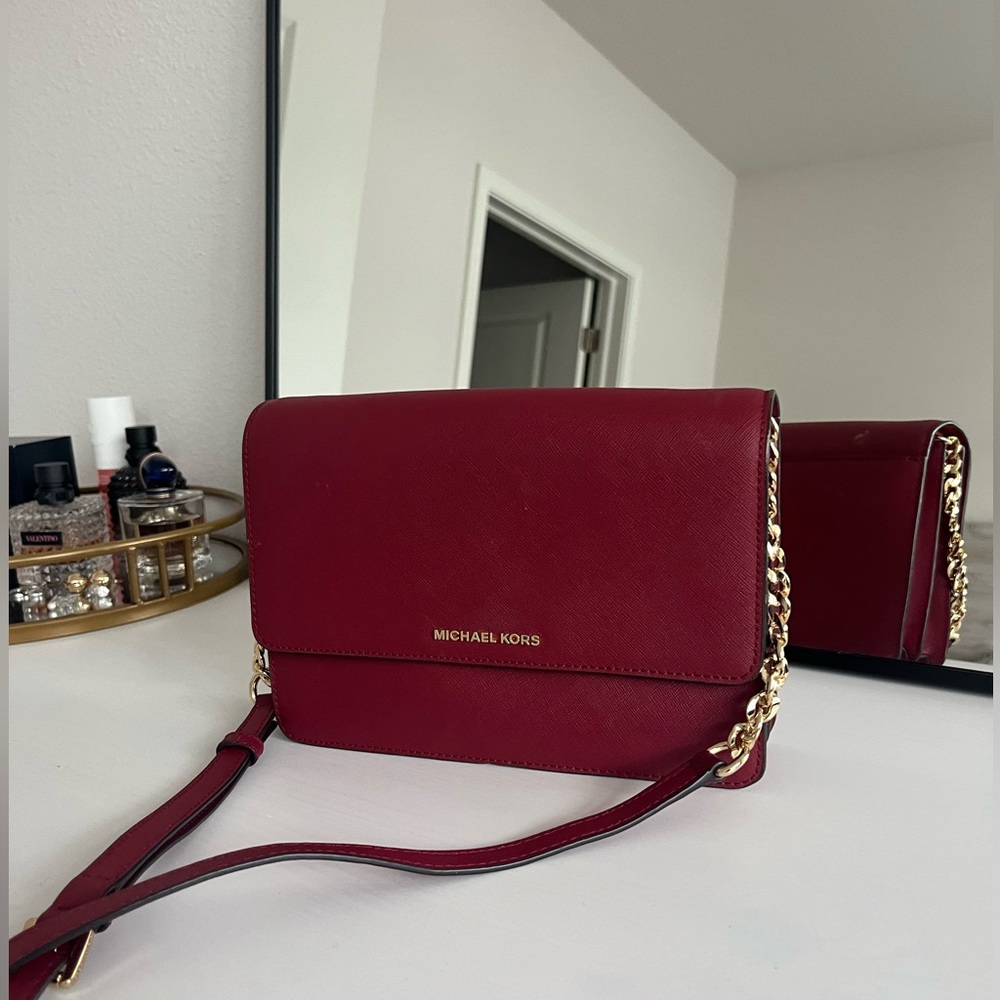 Michael Kors burgundy crossbody bag Brand New